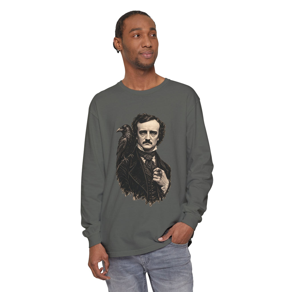 Poe After Dark Long Sleeve T-Shirt – Edgar Allan Poe & Raven