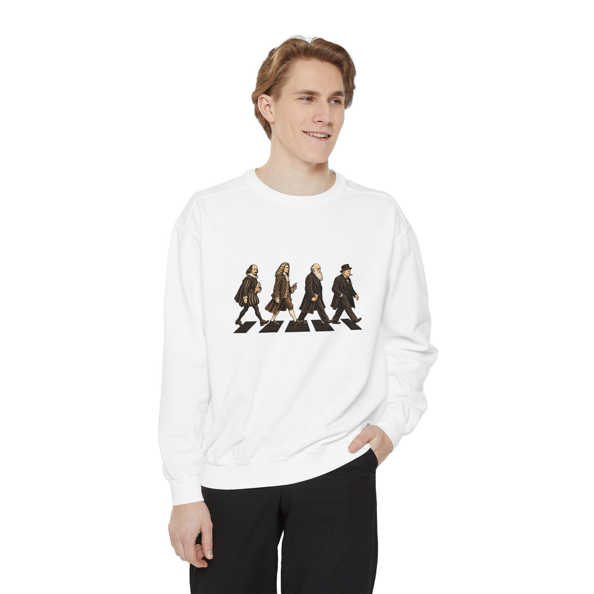 The Thought Procession Crewneck Sweatshirt – Shakespeare, Newton, Darwin & Churchill