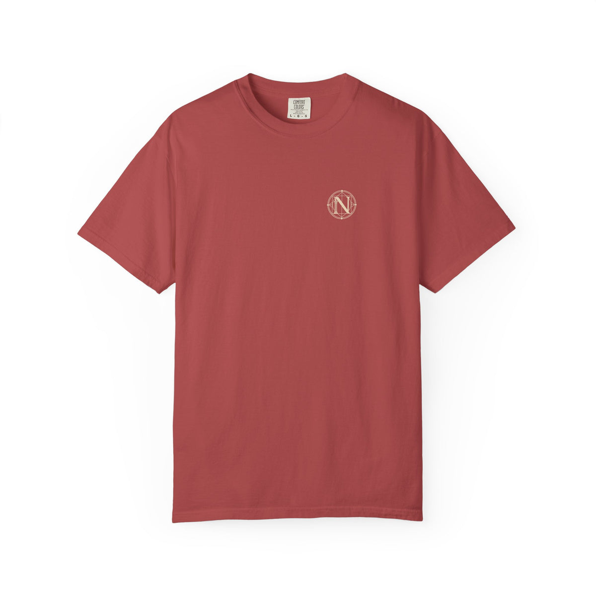 Two Blades t-shirt: two blades back print with Nexus chest monogram