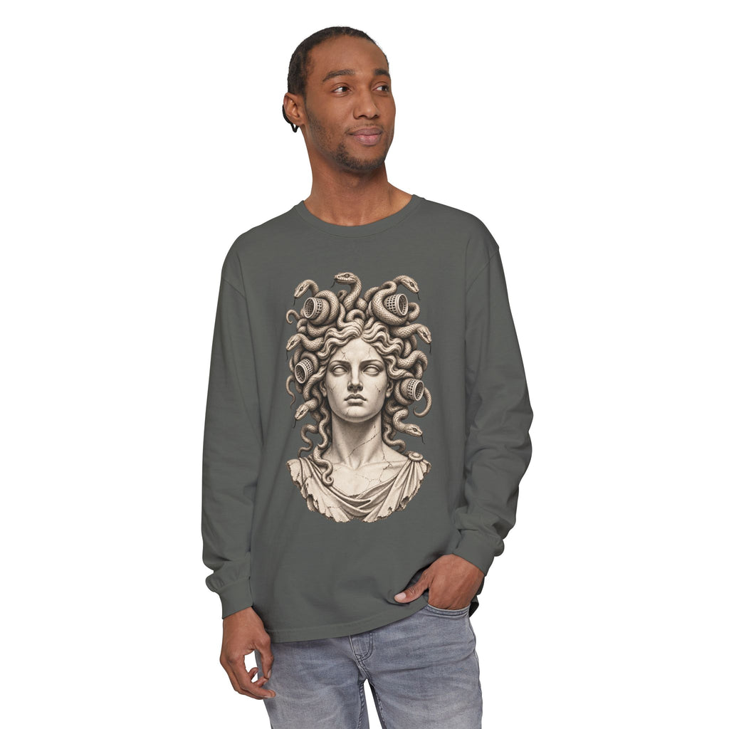 Bad Hair Day Long Sleeve T-Shirt – Medusa in Hair Rollers