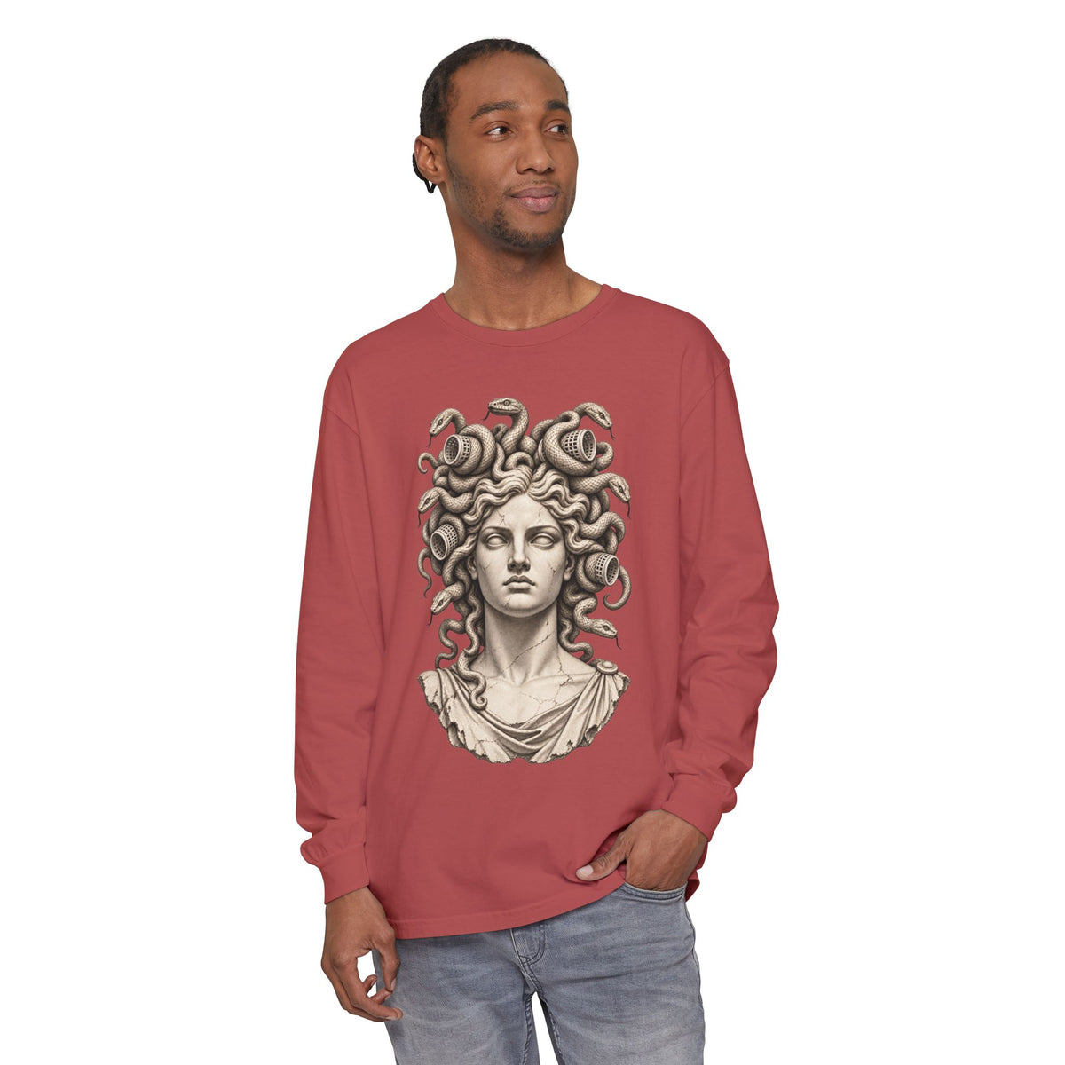 Bad Hair Day Long Sleeve T-Shirt – Medusa in Hair Rollers