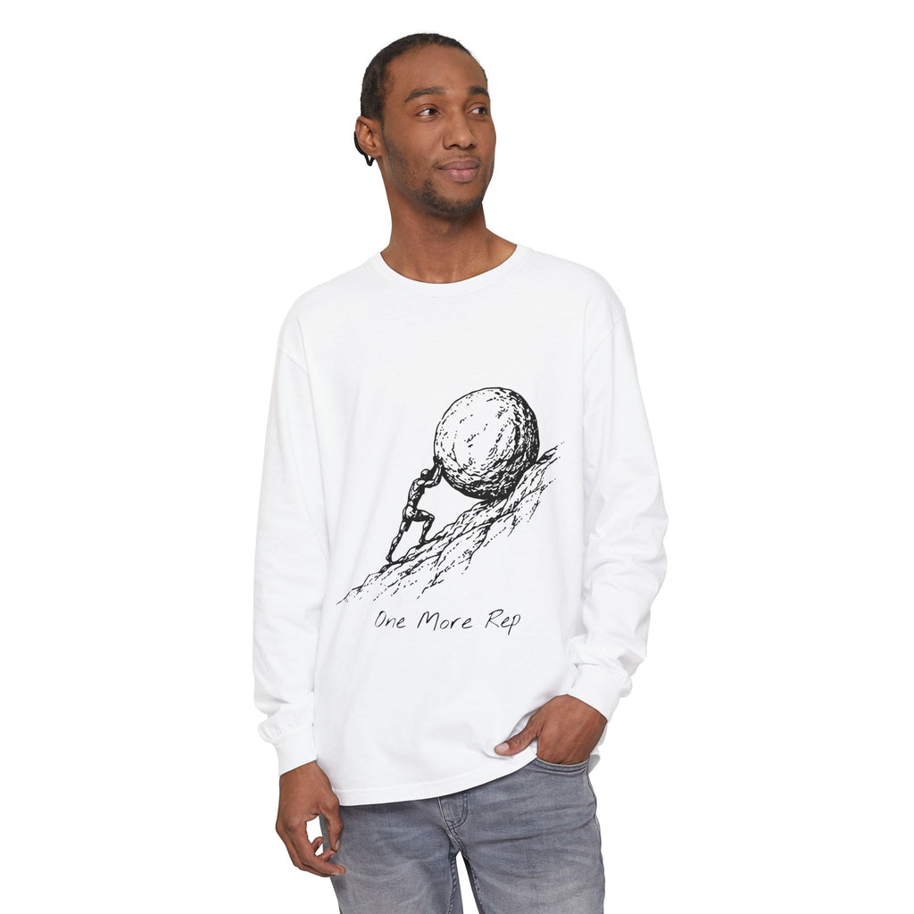 One More Rep Long Sleeve T-Shirt – Sisyphus at the Gym