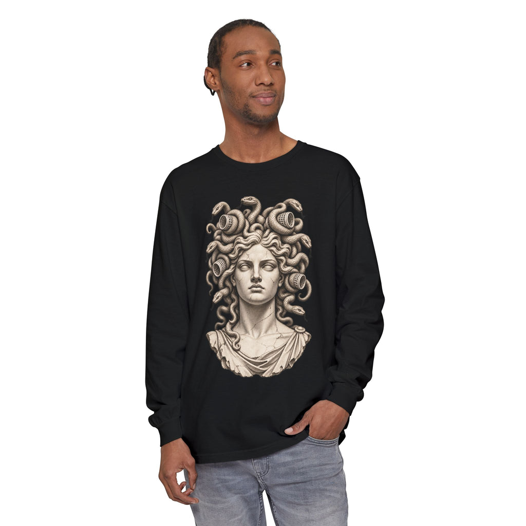 Bad Hair Day Long Sleeve T-Shirt – Medusa in Hair Rollers
