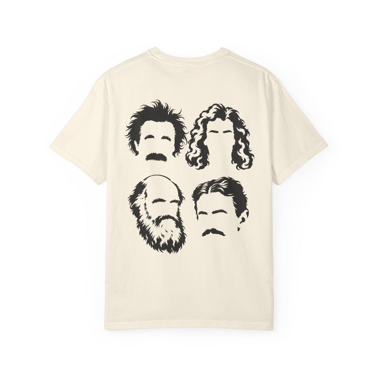 Anti Scroll Social Club The Discoverers t-shirt: Einstein, Newton, Darwin and Tesla
