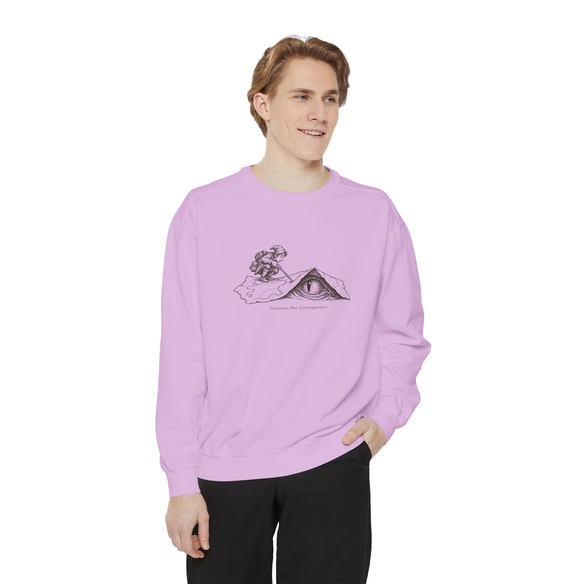 Curiosity Has Consequences Crewneck Sweatshirt – Vintage Explorer | Explorer Collection