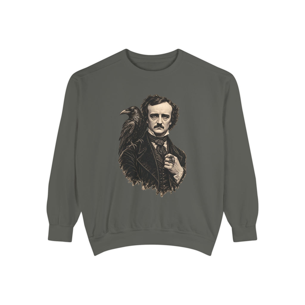 Poe After Dark Crewneck Sweatshirt – Edgar Allan Poe & Raven