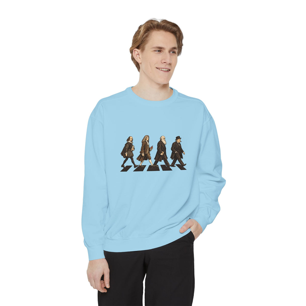The Thought Procession Crewneck Sweatshirt – Shakespeare, Newton, Darwin & Churchill