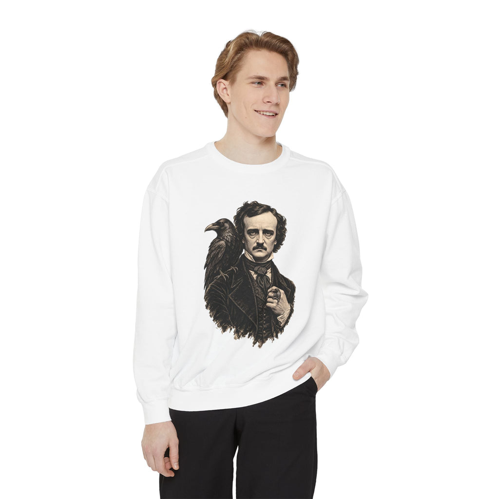 Poe After Dark Crewneck Sweatshirt – Edgar Allan Poe & Raven