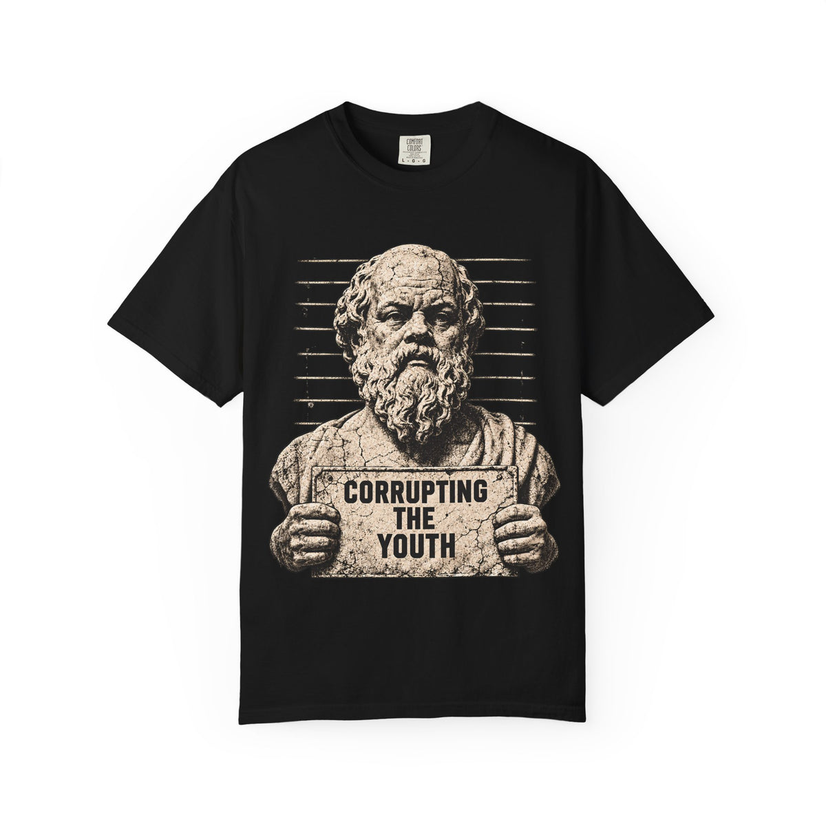 Bad Influence t-shirt: Socrates corrupting the youth