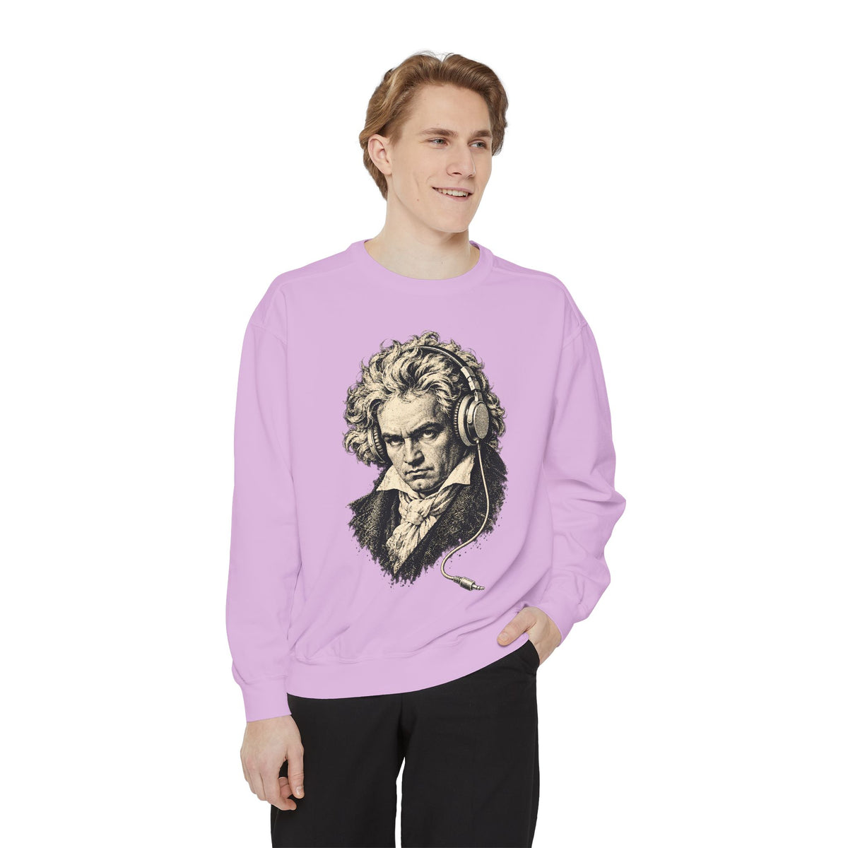 Beethoven Unplugged Crewneck Sweatshirt – Beethoven in Headphones