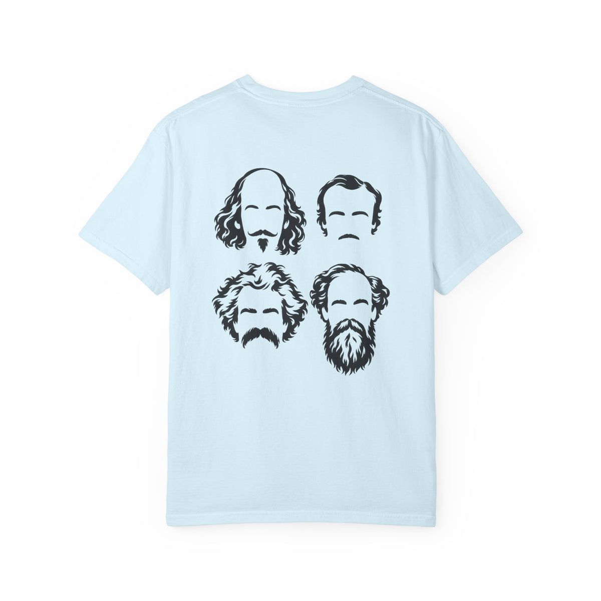 Anti Scroll Social Club The Writers t-shirt: Shakespeare, Poe, Twain and Dickens