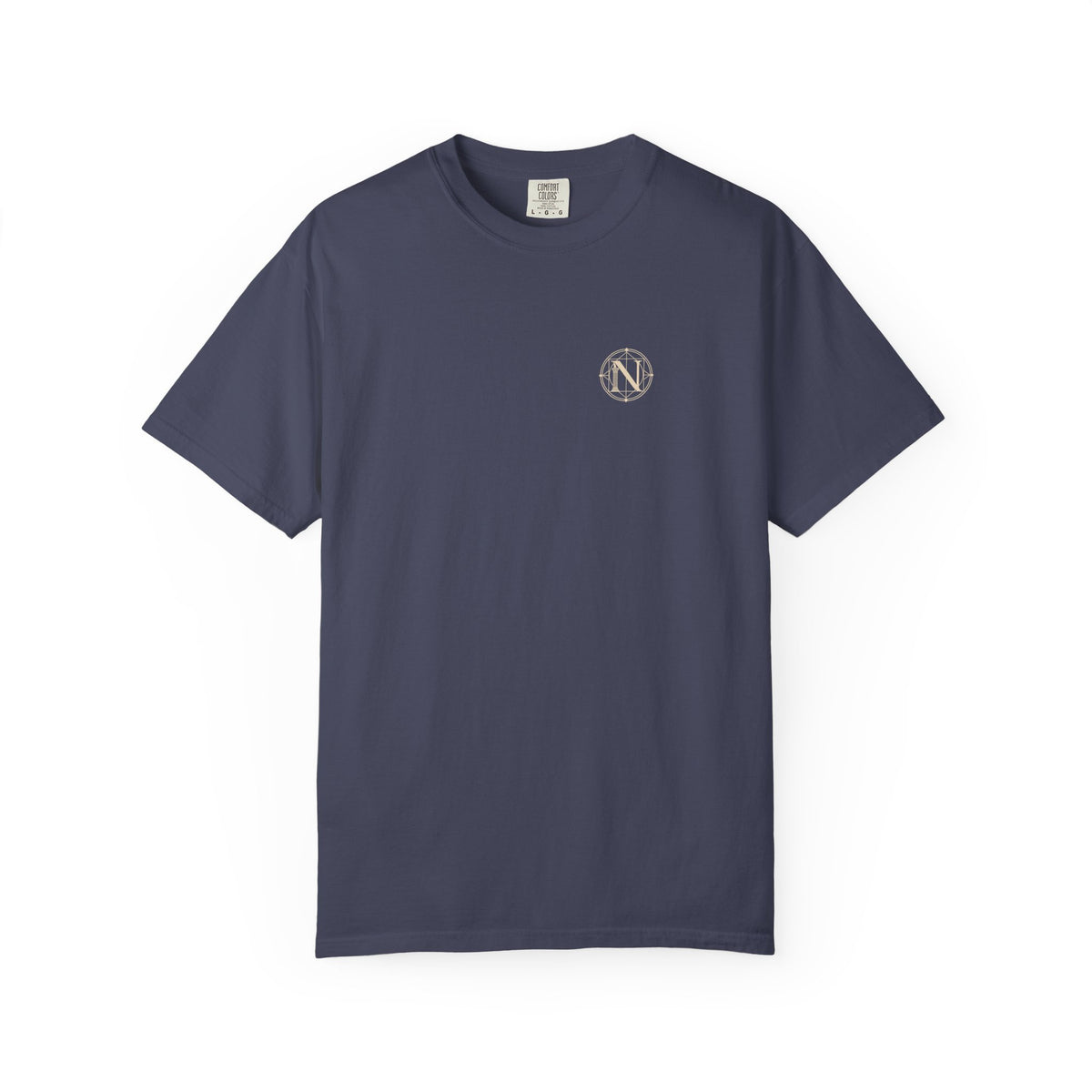 Two Blades t-shirt: two blades back print with Nexus chest monogram