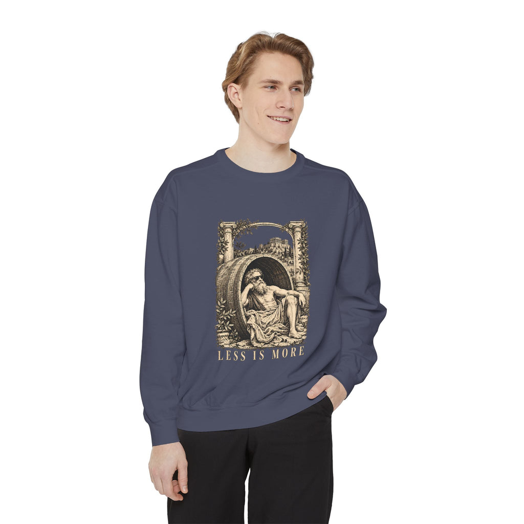 Less Is More Crewneck Sweatshirt – Diogenes in His Barrel