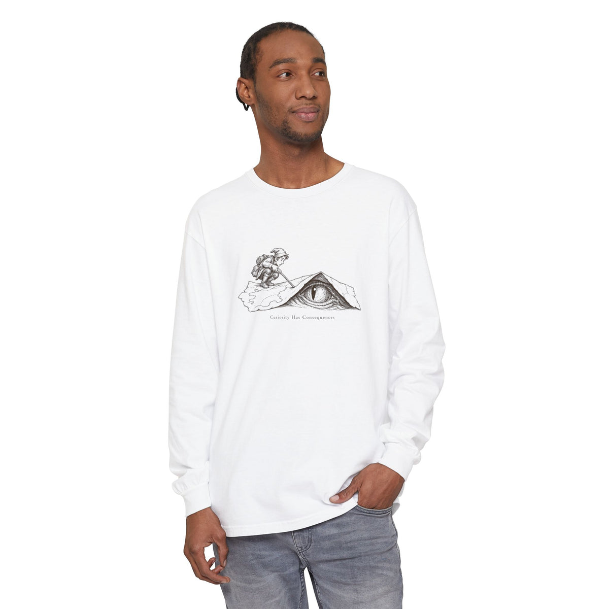 Curiosity Has Consequences Long Sleeve T-Shirt – Vintage Explorer | Explorer Collection