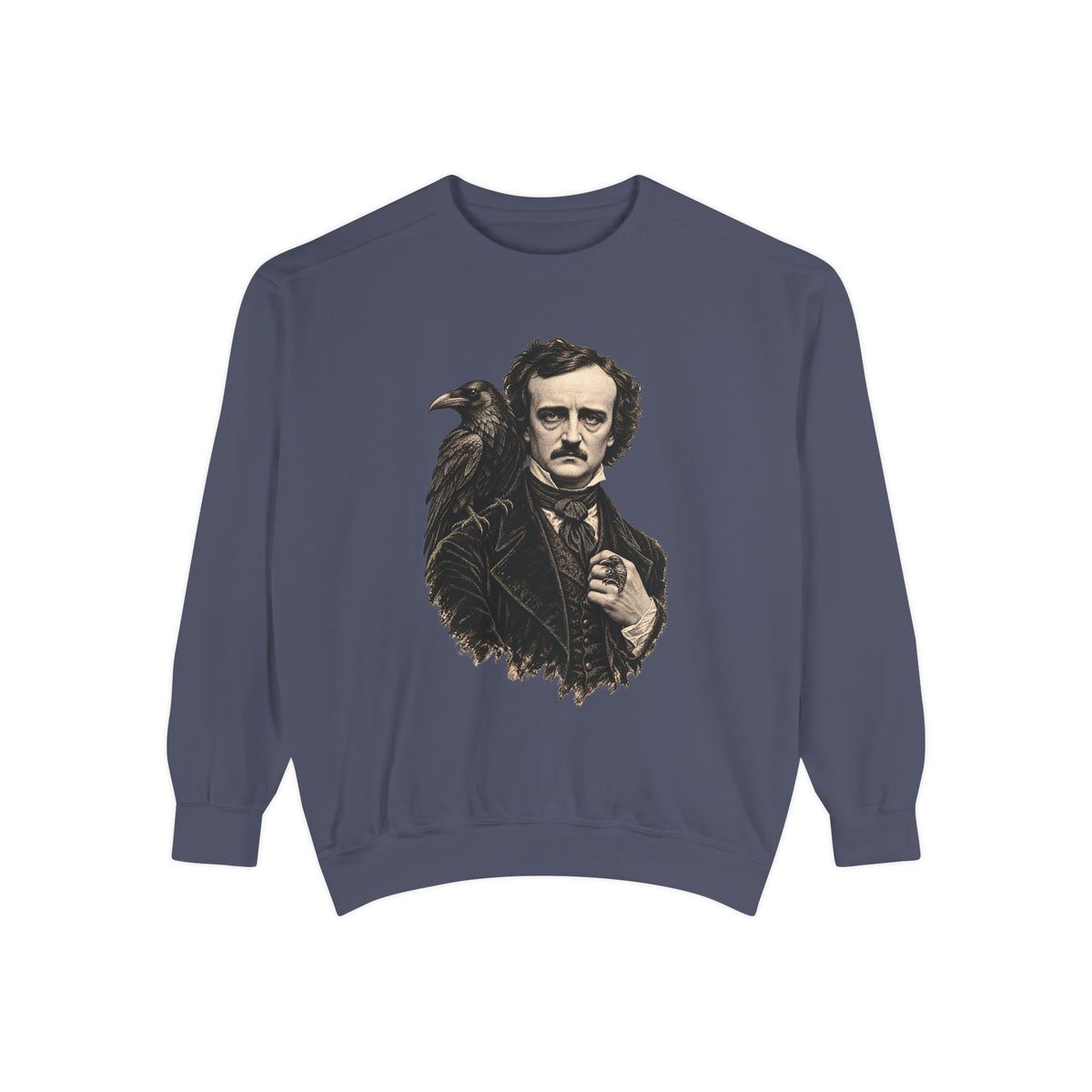 Poe After Dark Crewneck Sweatshirt – Edgar Allan Poe & Raven