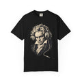 Beethoven Unplugged t-shirt: Ludwig van Beethoven portrait wearing headphones