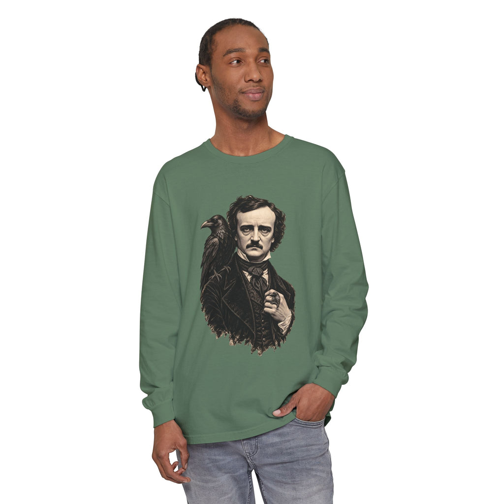 Poe After Dark Long Sleeve T-Shirt – Edgar Allan Poe & Raven