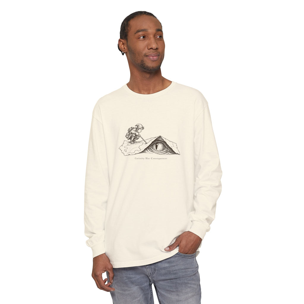 Curiosity Has Consequences Long Sleeve T-Shirt – Vintage Explorer | Explorer Collection