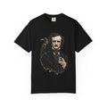 Poe After Dark t-shirt: Edgar Allan Poe portrait with a raven