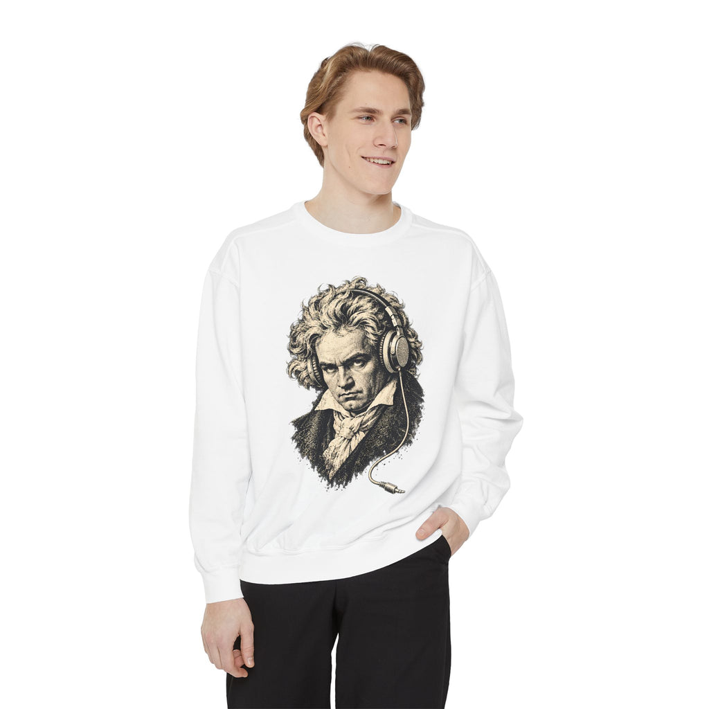 Beethoven Unplugged Crewneck Sweatshirt – Beethoven in Headphones