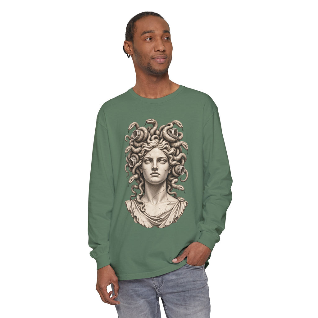 Bad Hair Day Long Sleeve T-Shirt – Medusa in Hair Rollers