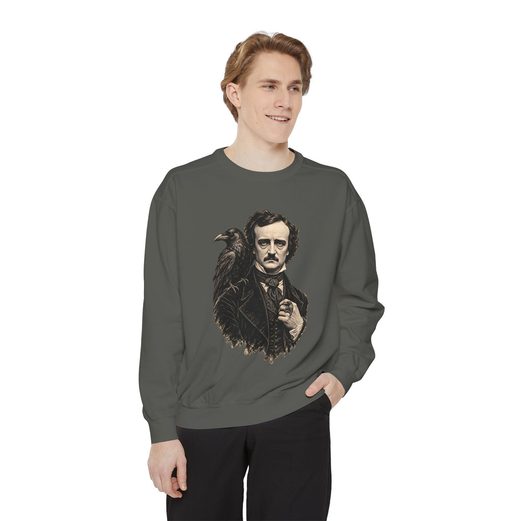 Poe After Dark Crewneck Sweatshirt – Edgar Allan Poe & Raven