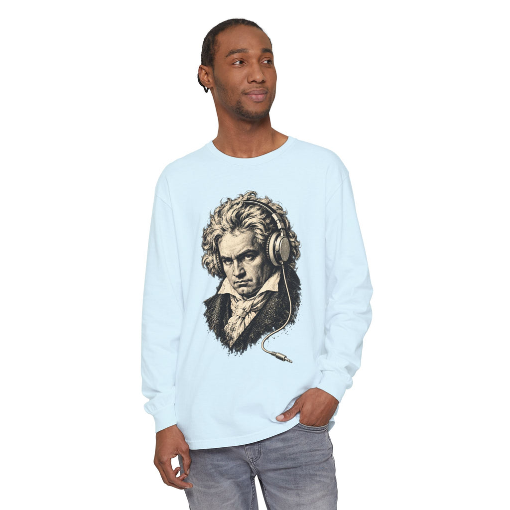 Beethoven Unplugged Long Sleeve T-Shirt – Beethoven in Headphones