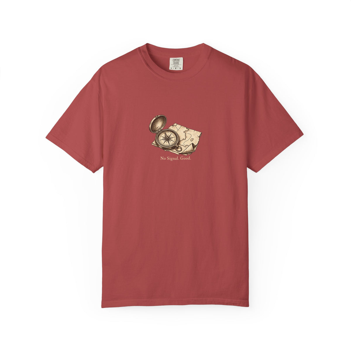 No Signal. Good. t-shirt: vintage compass and map illustration