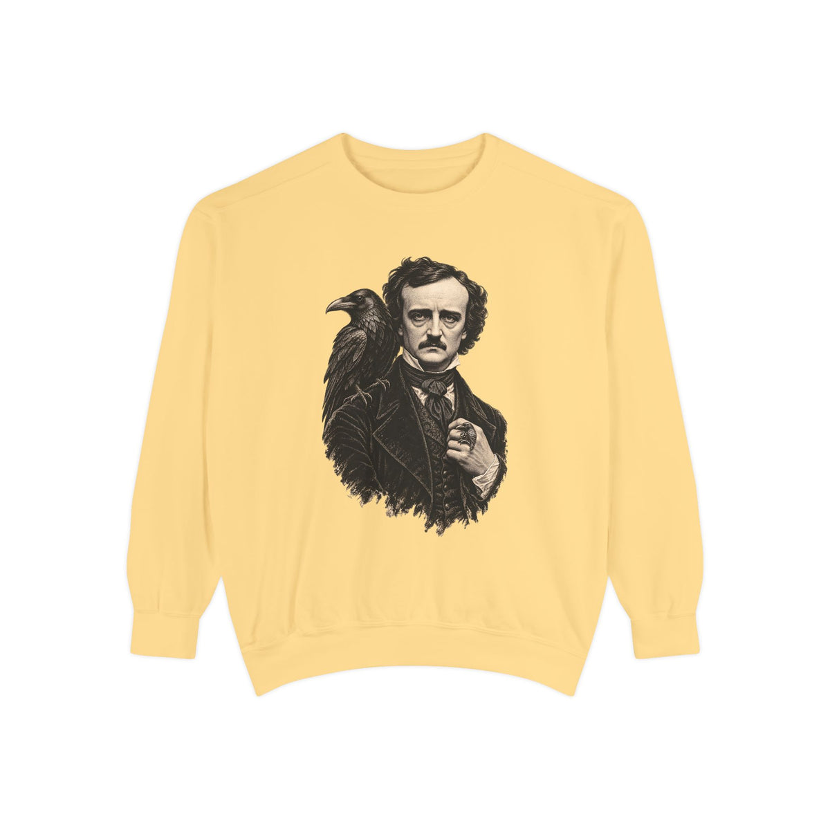 Poe After Dark Crewneck Sweatshirt – Edgar Allan Poe & Raven