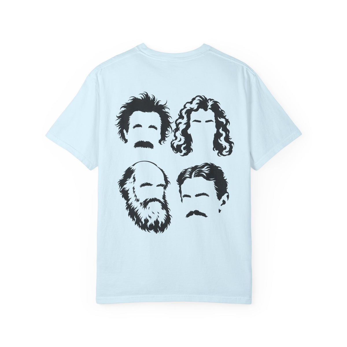 Anti Scroll Social Club The Discoverers t-shirt: Einstein, Newton, Darwin and Tesla