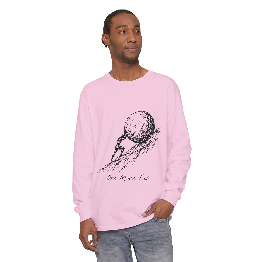 One More Rep Long Sleeve T-Shirt – Sisyphus at the Gym