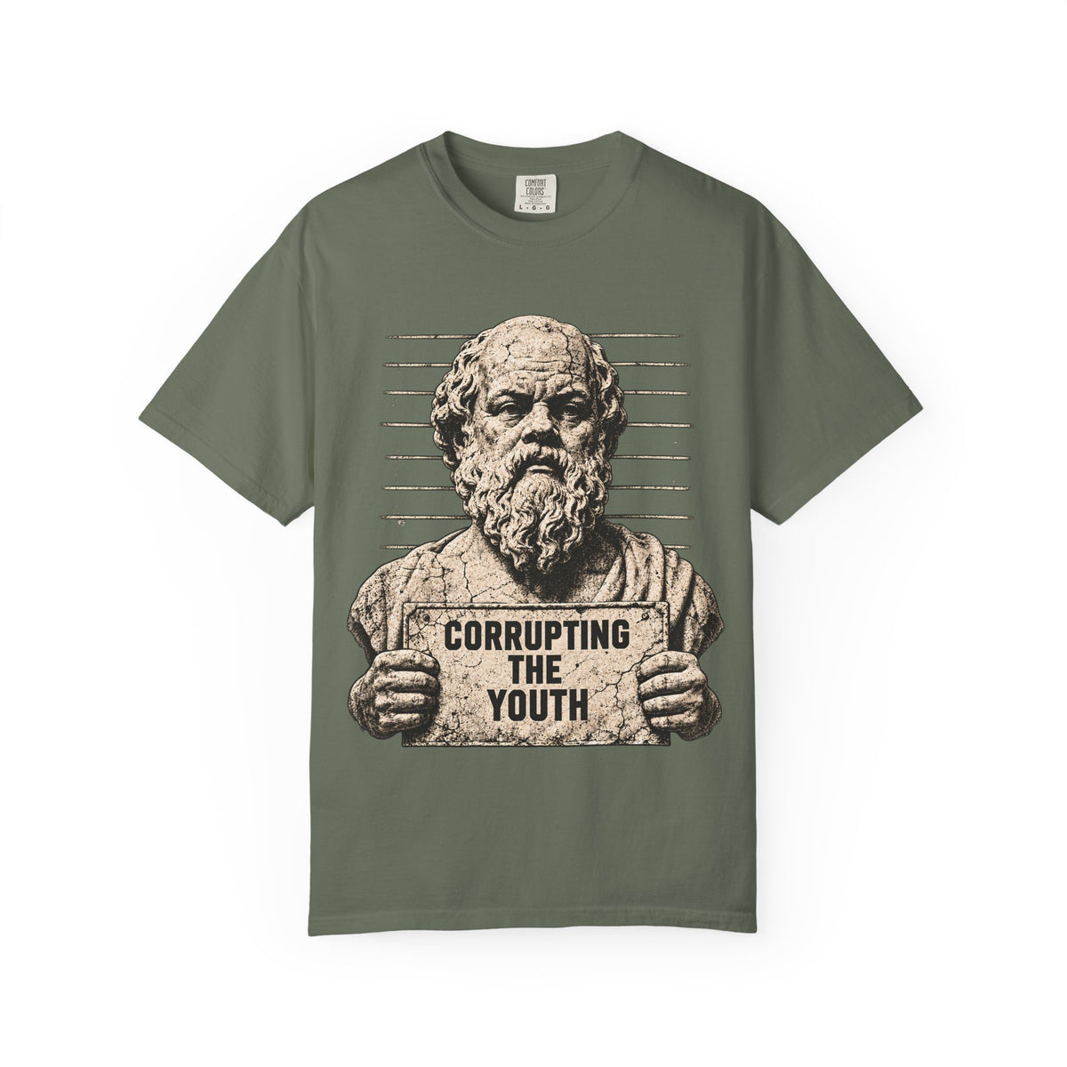 Bad Influence t-shirt: Socrates corrupting the youth