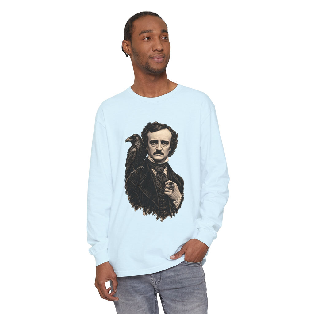 Poe After Dark Long Sleeve T-Shirt – Edgar Allan Poe & Raven