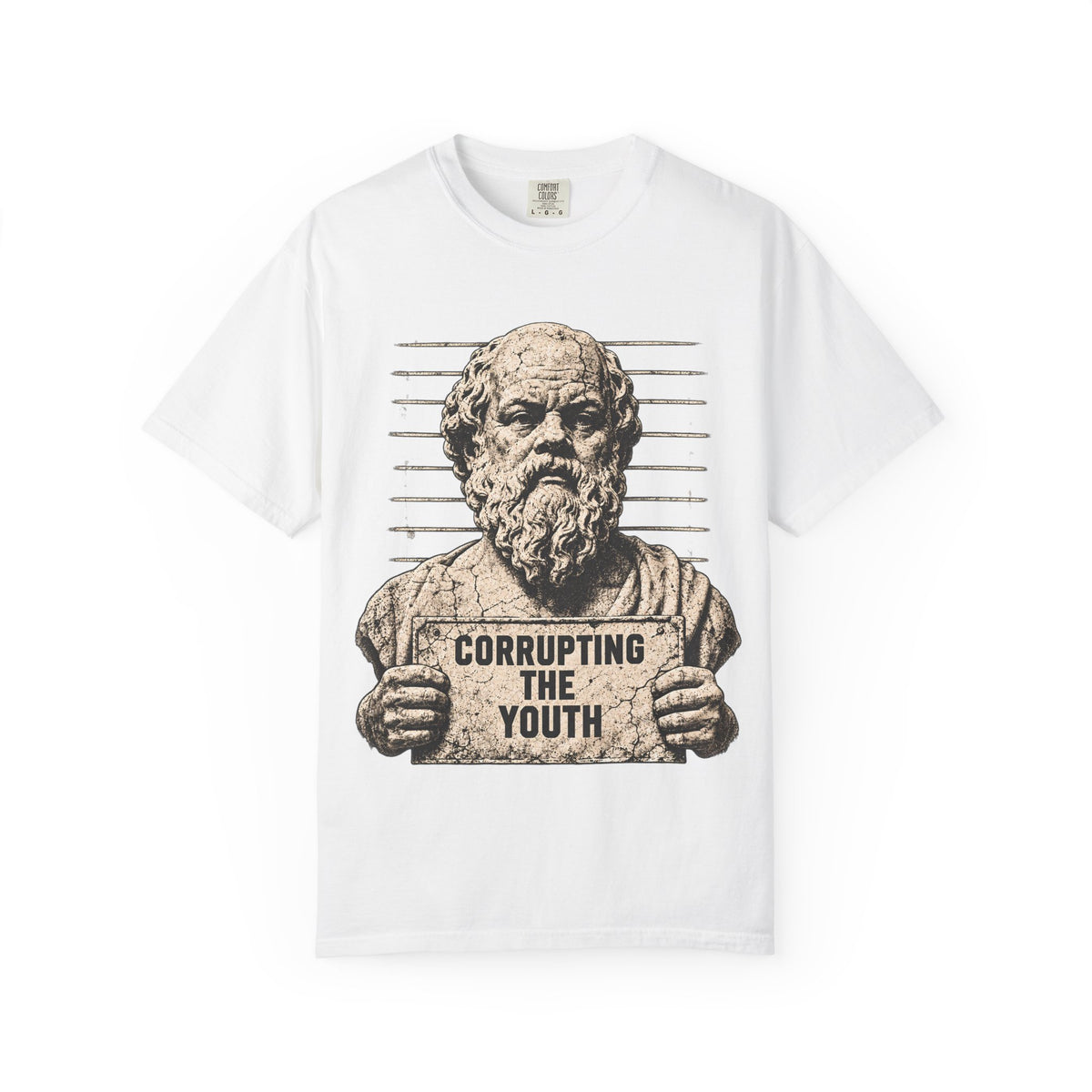 Bad Influence t-shirt: Socrates corrupting the youth