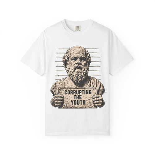 Bad Influence t-shirt: Socrates corrupting the youth