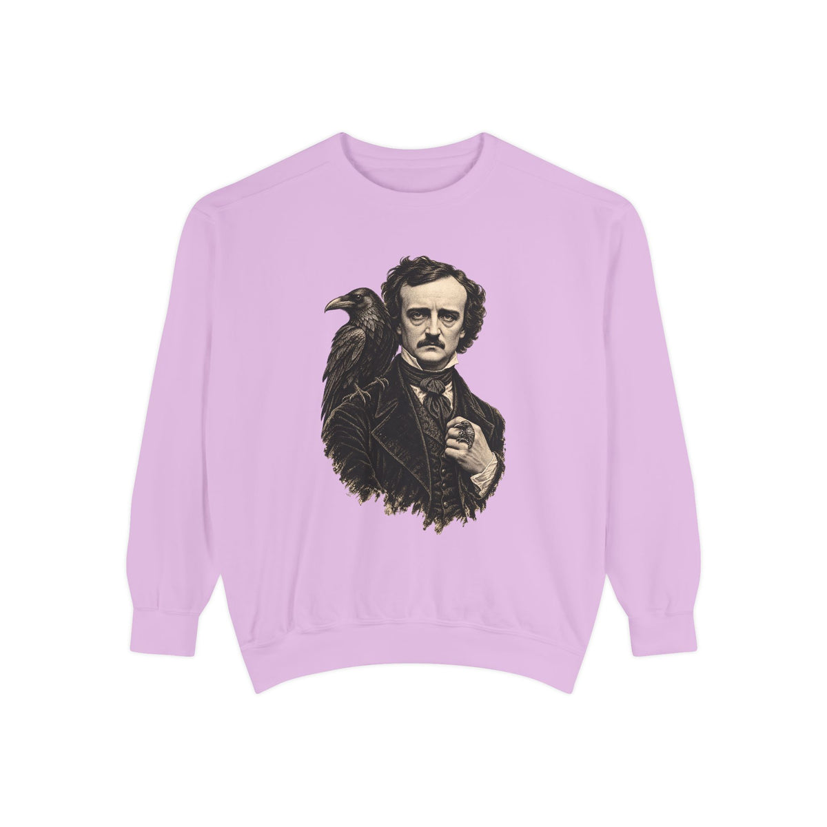 Poe After Dark Crewneck Sweatshirt – Edgar Allan Poe & Raven