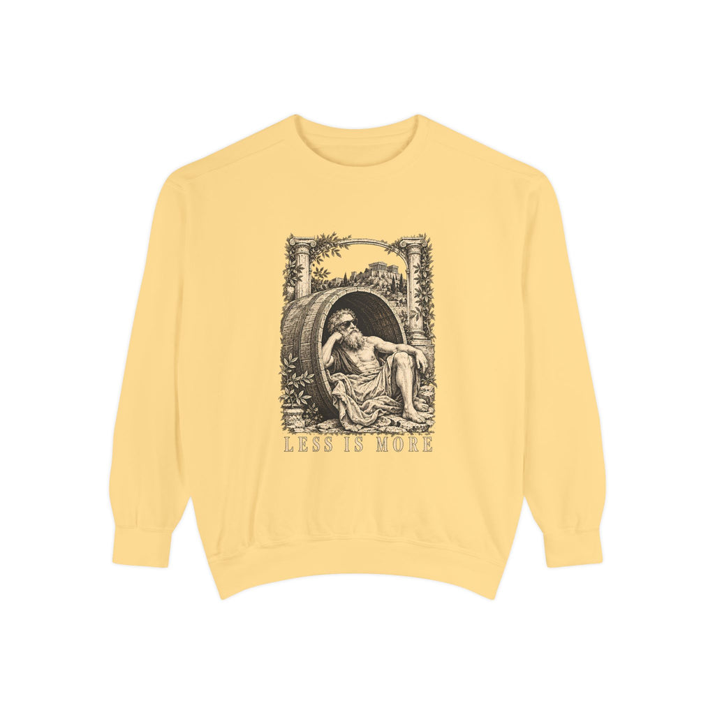 Less Is More Crewneck Sweatshirt – Diogenes in His Barrel