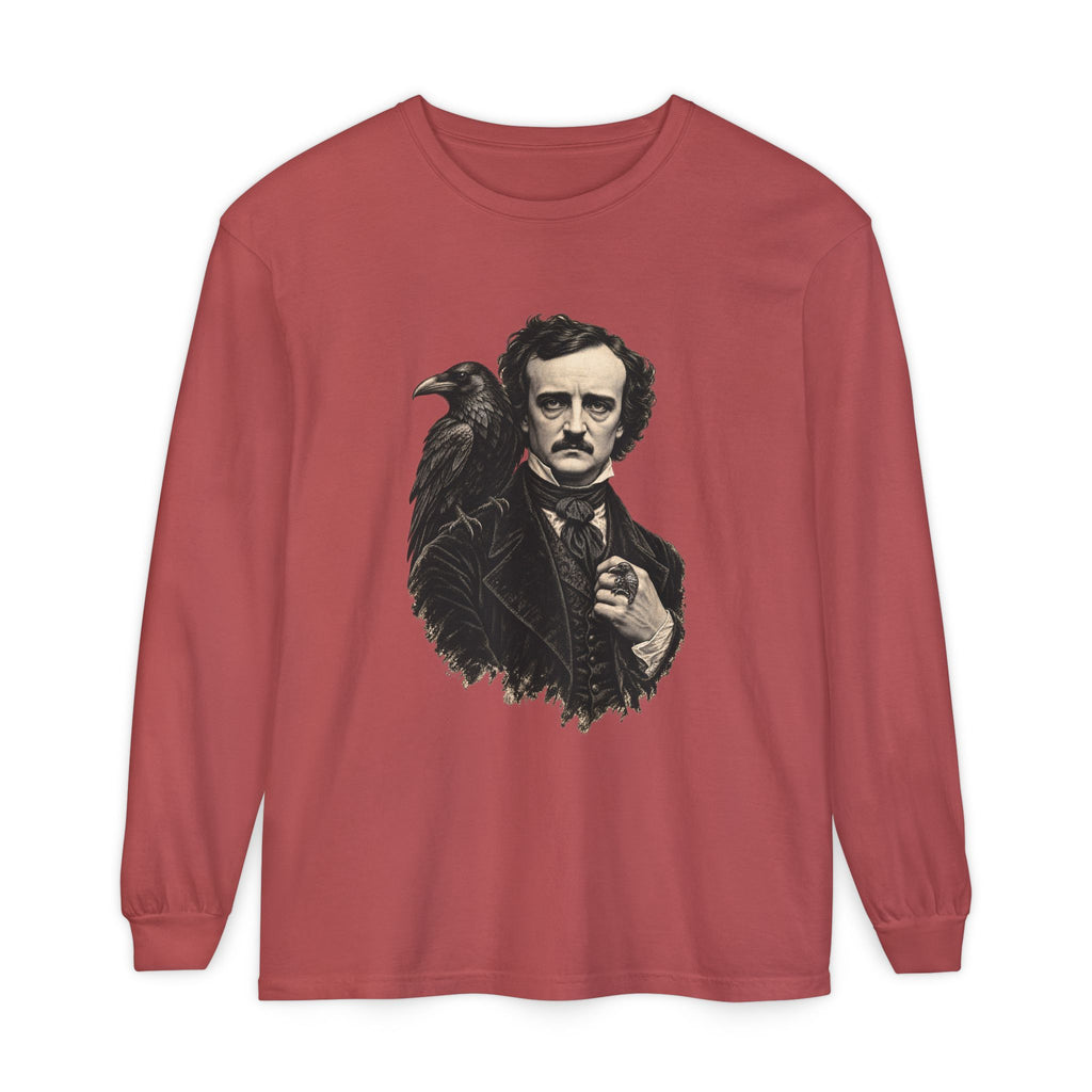 Poe After Dark Long Sleeve T-Shirt – Edgar Allan Poe & Raven