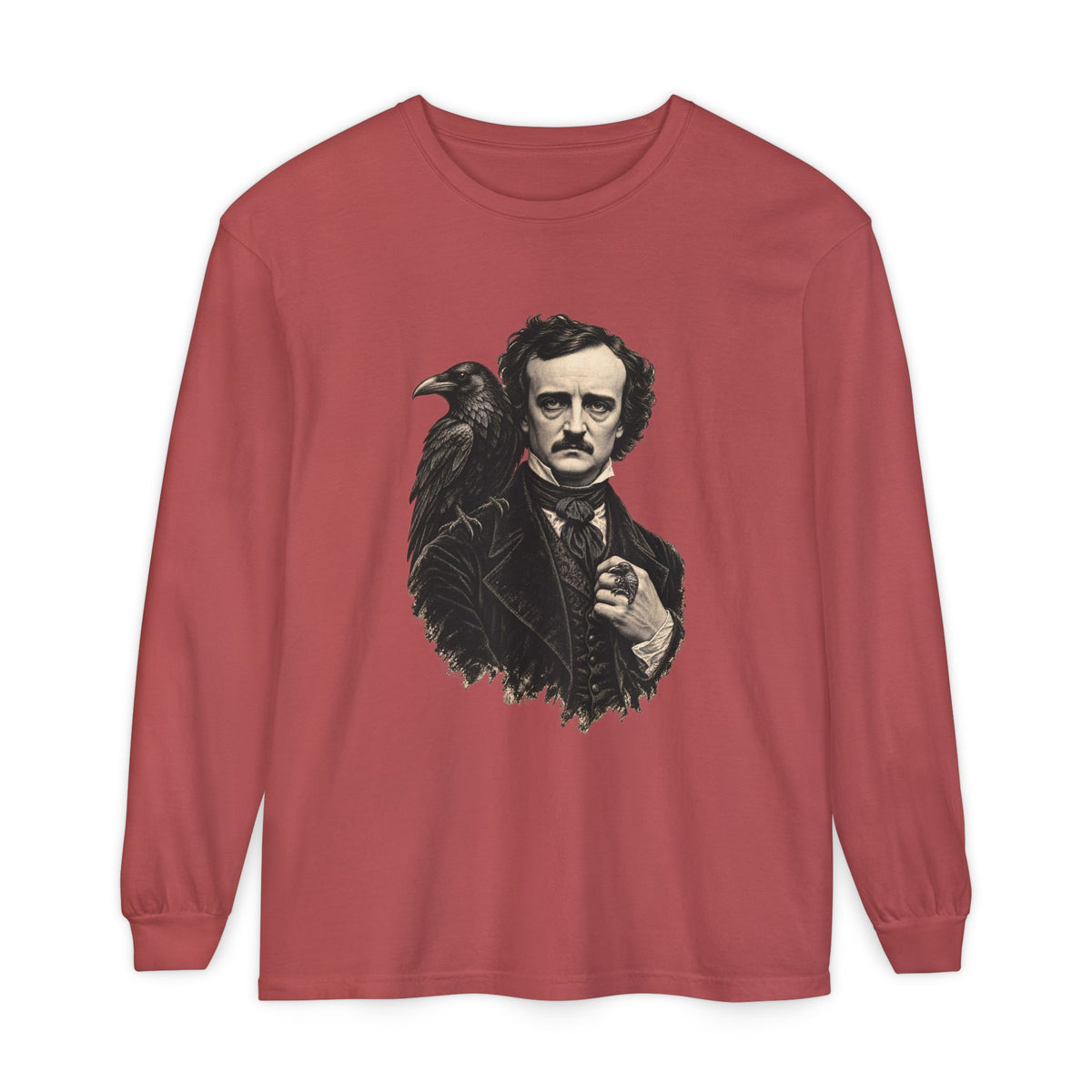 Poe After Dark Long Sleeve T-Shirt – Edgar Allan Poe & Raven
