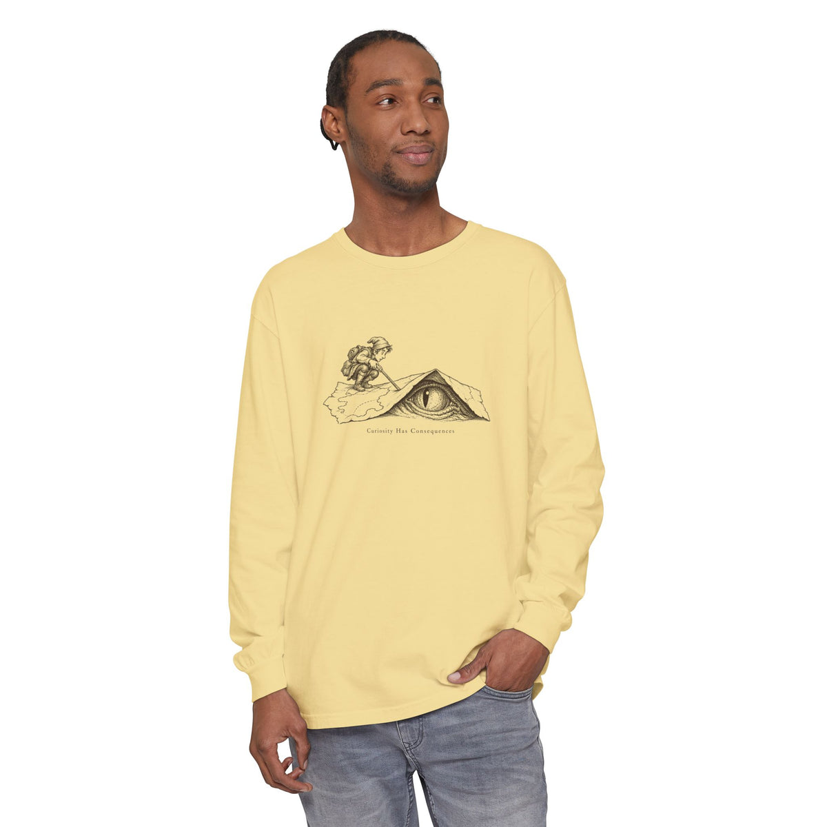 Curiosity Has Consequences Long Sleeve T-Shirt – Vintage Explorer | Explorer Collection