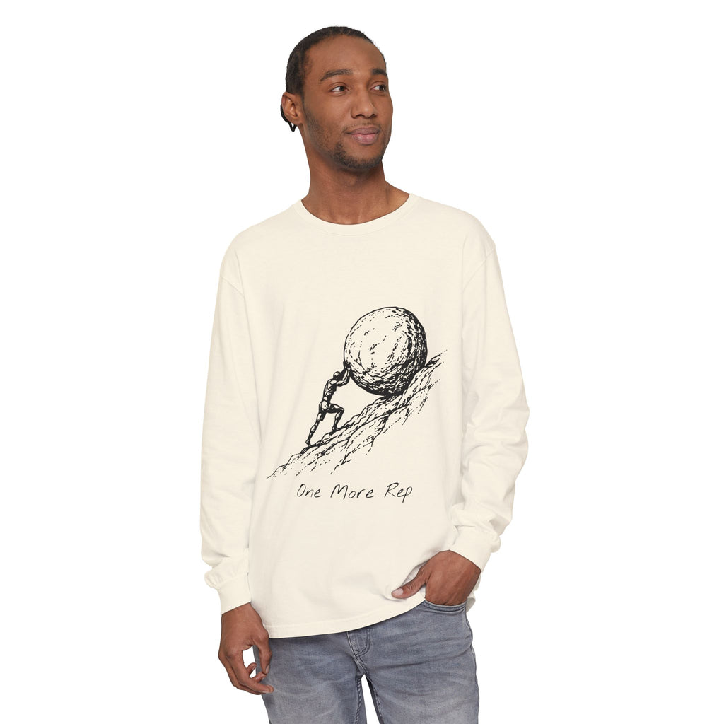 One More Rep Long Sleeve T-Shirt – Sisyphus at the Gym