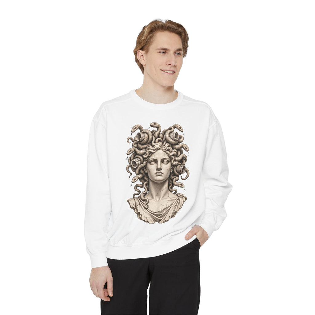Bad Hair Day Crewneck Sweatshirt – Medusa in Hair Rollers