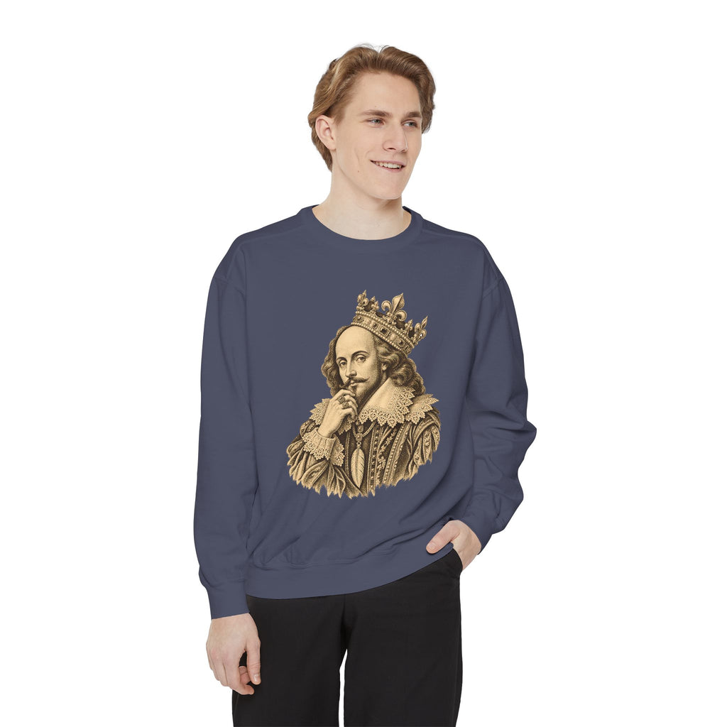 The Bard Crewneck Sweatshirt – Crowned Shakespeare Portrait