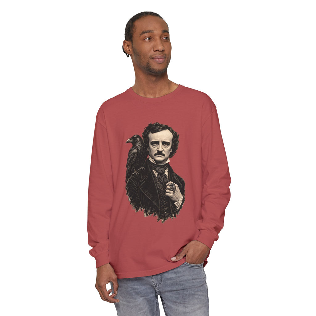 Poe After Dark Long Sleeve T-Shirt – Edgar Allan Poe & Raven