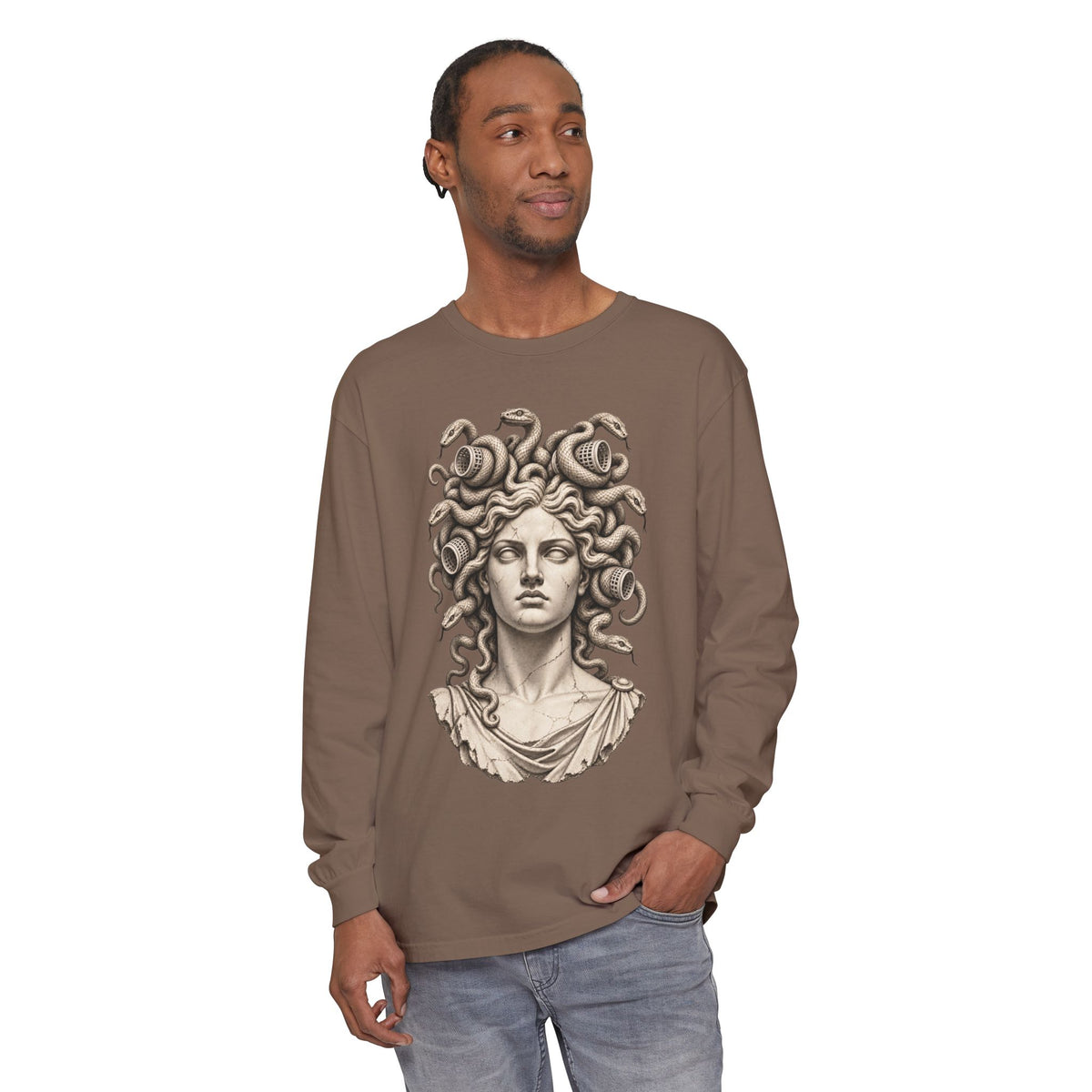 Bad Hair Day Long Sleeve T-Shirt – Medusa in Hair Rollers