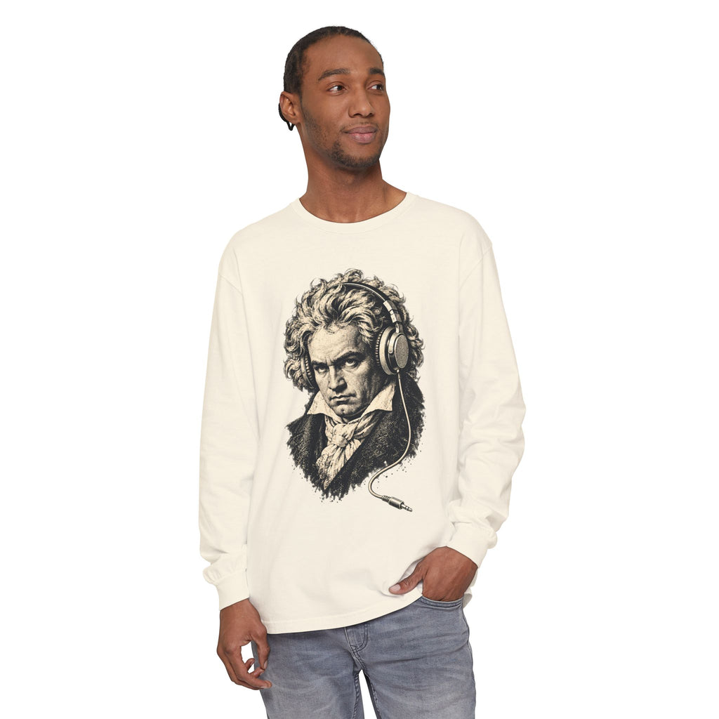 Beethoven Unplugged Long Sleeve T-Shirt – Beethoven in Headphones