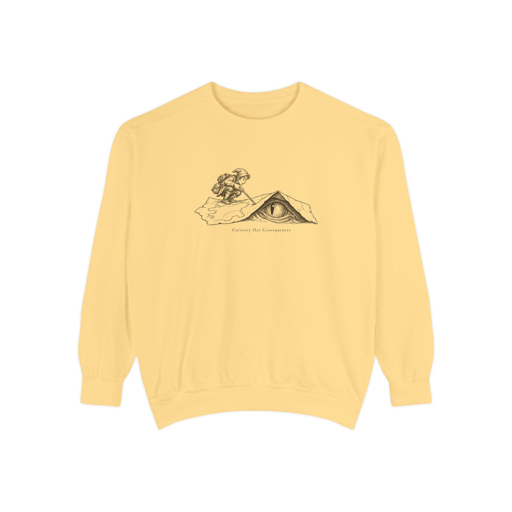 Curiosity Has Consequences Crewneck Sweatshirt – Vintage Explorer | Explorer Collection