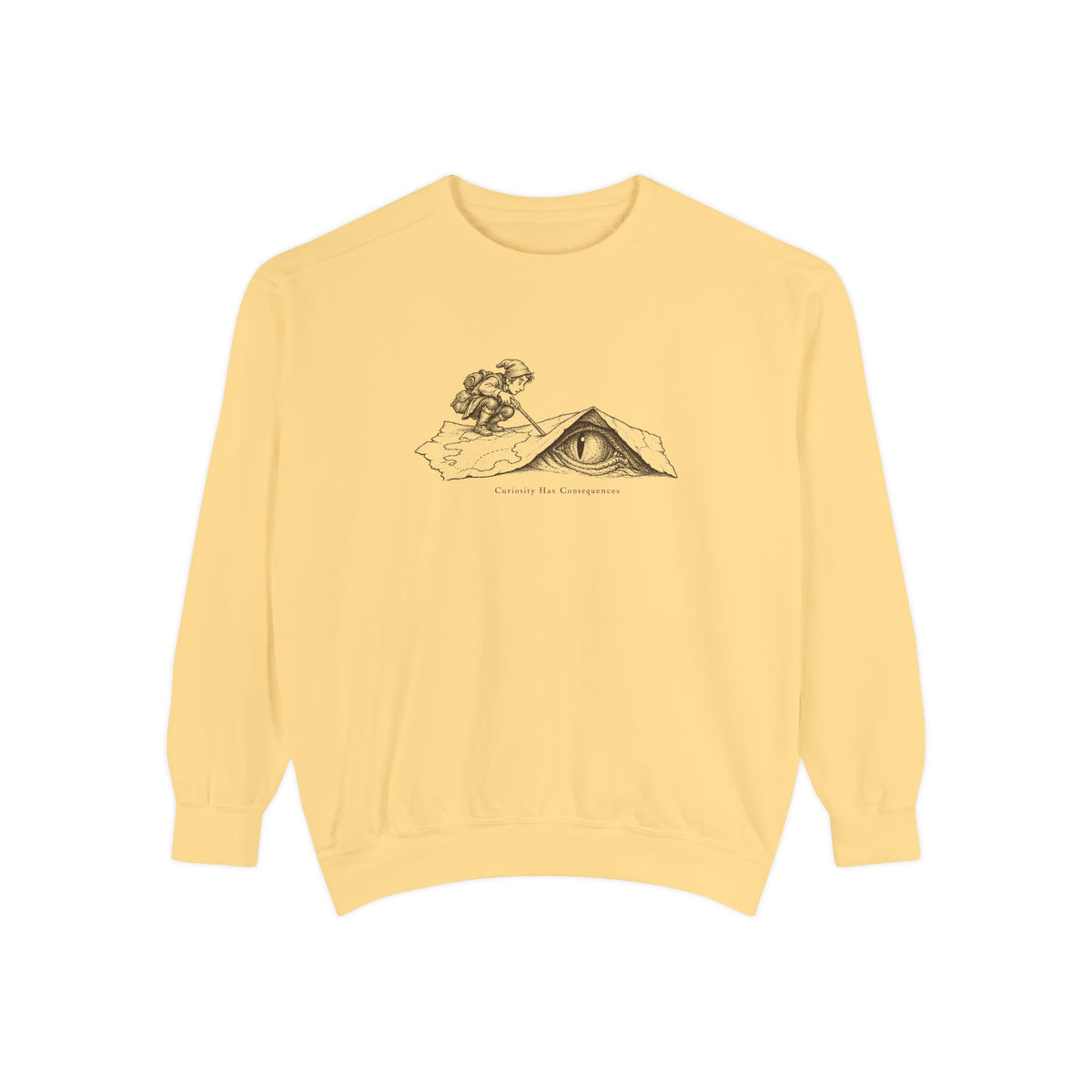Curiosity Has Consequences Crewneck Sweatshirt – Vintage Explorer | Explorer Collection