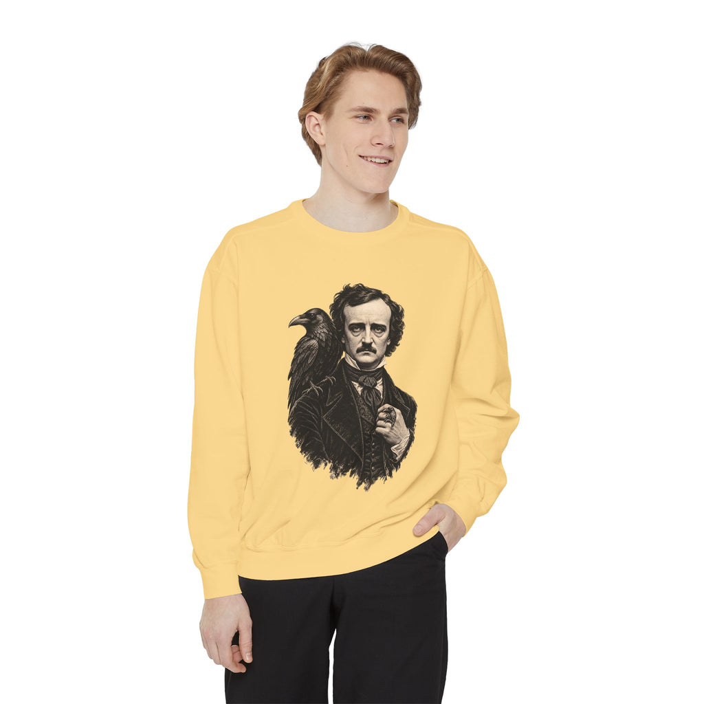 Poe After Dark Crewneck Sweatshirt – Edgar Allan Poe & Raven