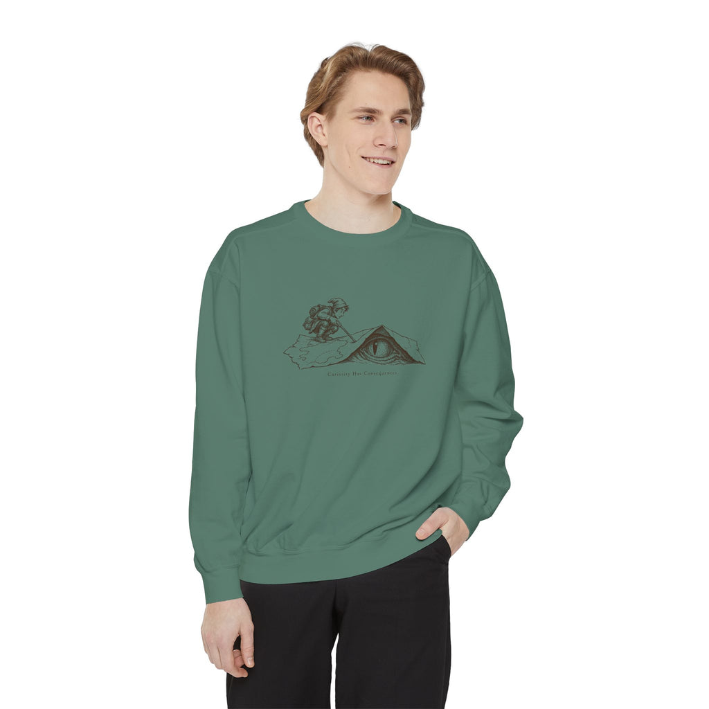 Curiosity Has Consequences Crewneck Sweatshirt – Vintage Explorer | Explorer Collection